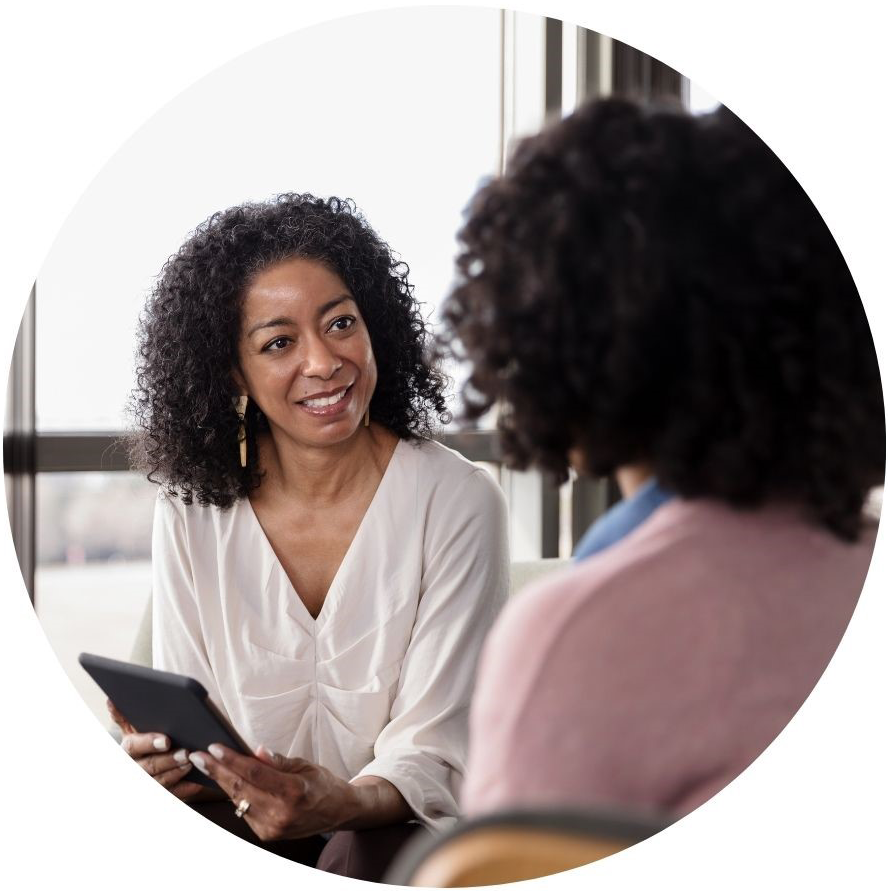 Two women in a therapy session